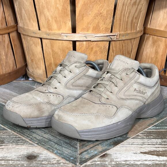Rockport ProWalker Catalyst 2 Tan Nubuck Leather Comfort Walking Shoes Mens 9 - Picture 3 of 11